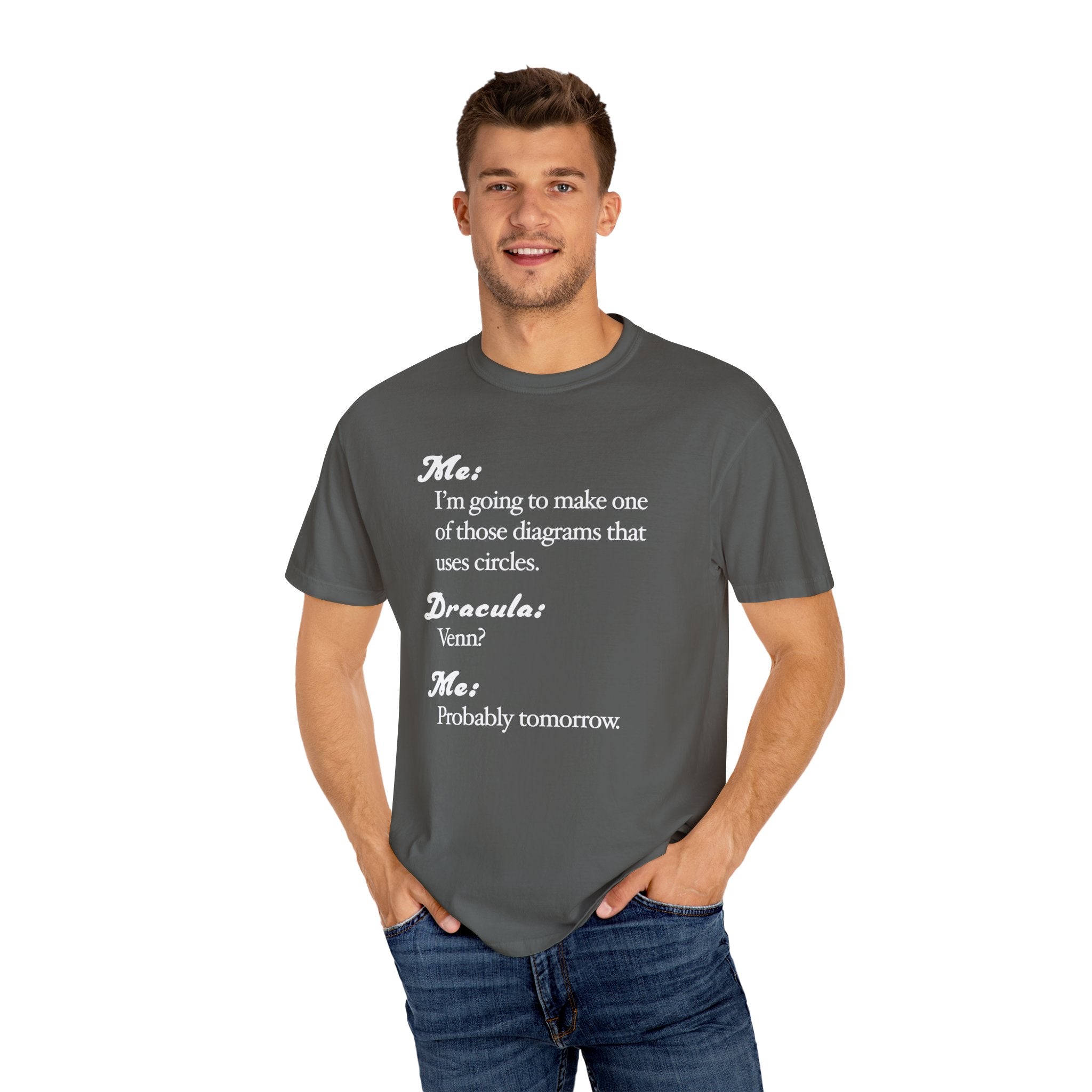 Funny Venn Diagram Dracula Shirt, Halloween Tee, Dad Joke Shirt - Unisex T-shirt, Halloween Shirt, Graphic Tee, Halloween Costume, Halloween
