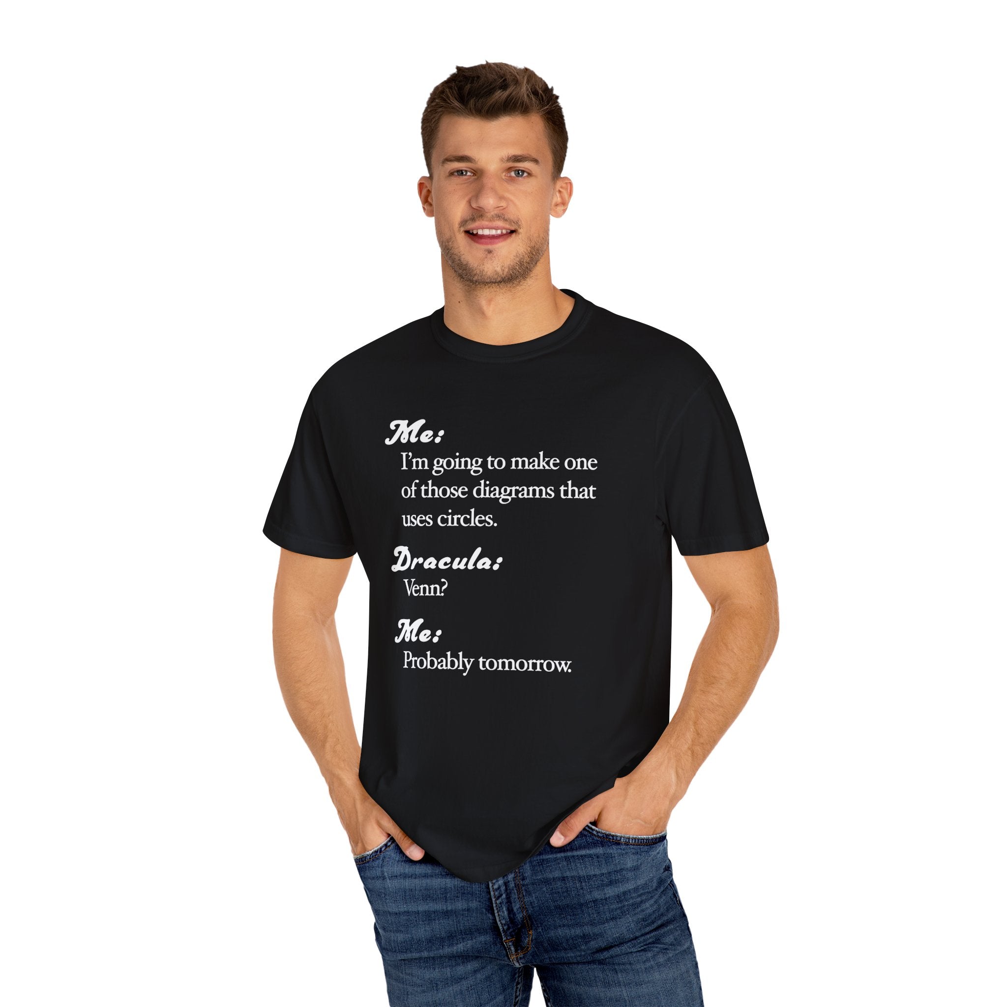 Funny Venn Diagram Dracula Shirt, Halloween Tee, Dad Joke Shirt - Unisex T-shirt, Halloween Shirt, Graphic Tee, Halloween Costume, Halloween