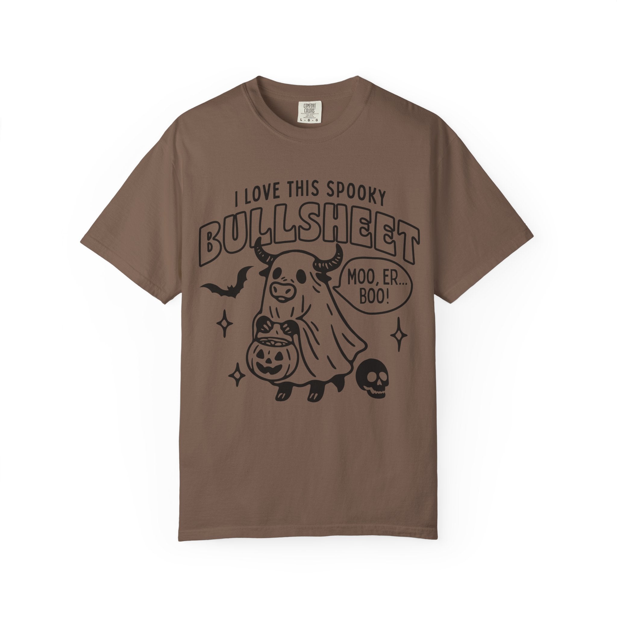 Funny Halloween Bull in Sheet Unisex T-shirt, Halloween Costume Tee, Spooky Bullshirt, Ghost Costume Shirt, Halloween Party Apparel