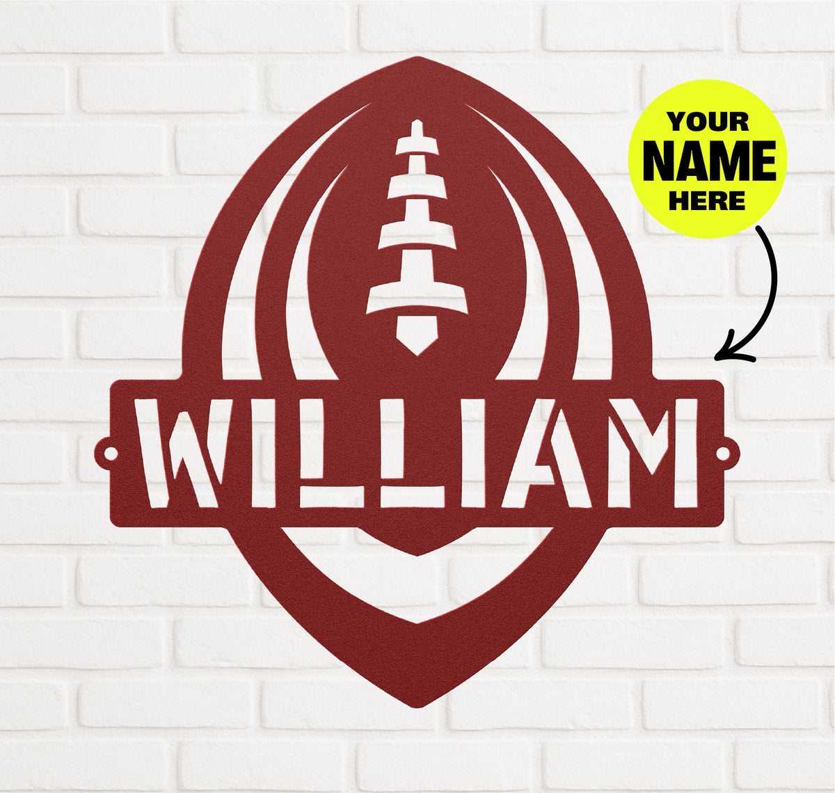 Customizable Football Sign – MiddaySVG