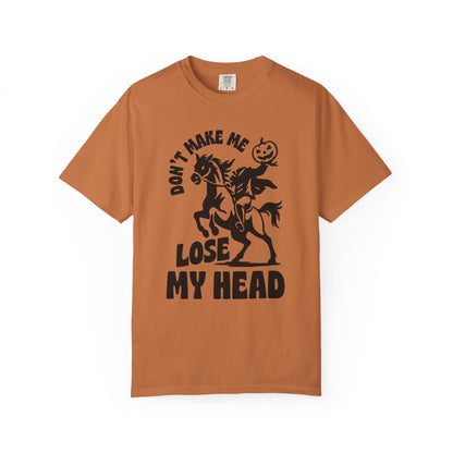 Halloween Horseman Tee, Headless Jack O Lantern T-shirt, Funny Pumpkin Shirt, Sleepy Hollow Costume Top, Don't Lose My Head Clothing, Unisex
