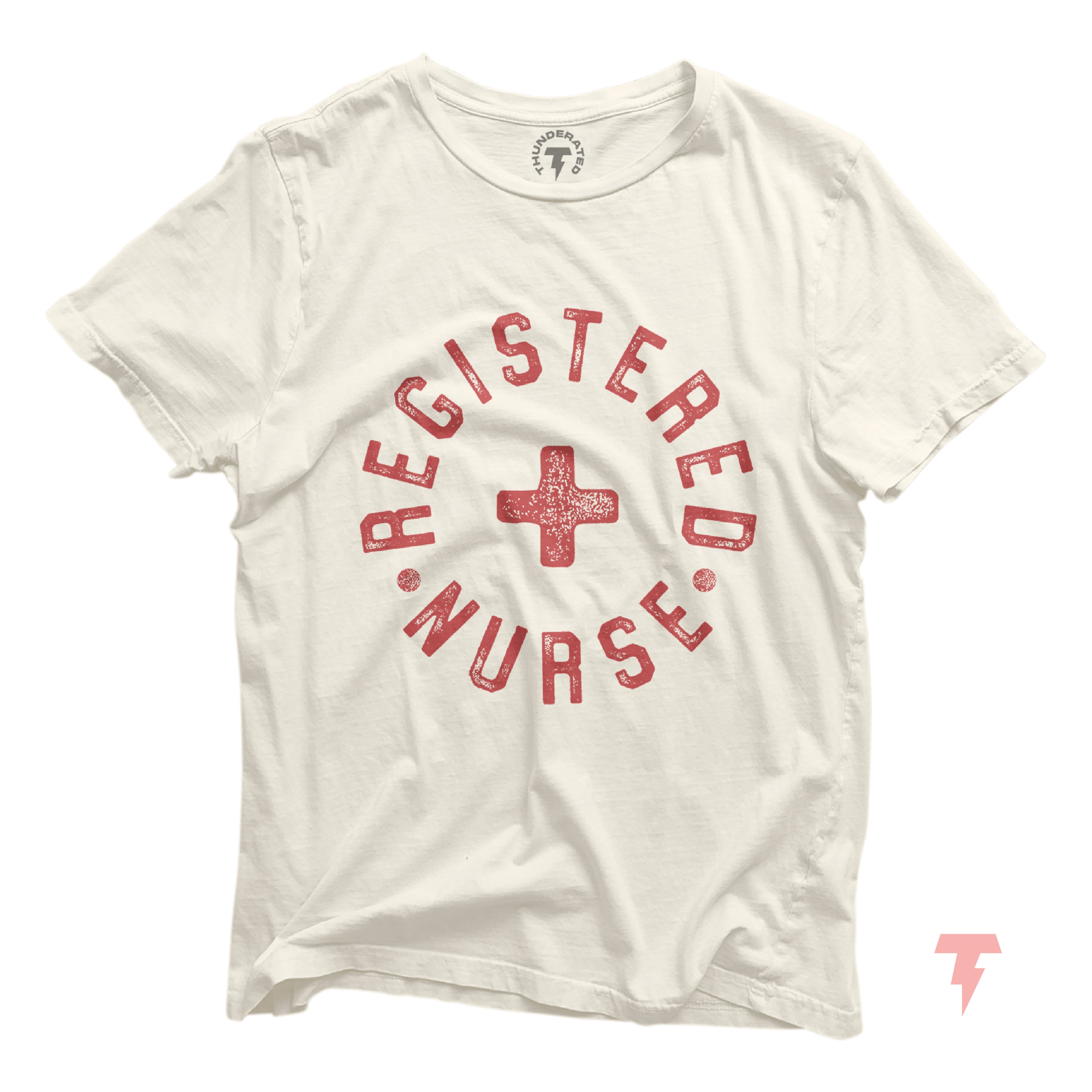 a white shirt with a red cross on it