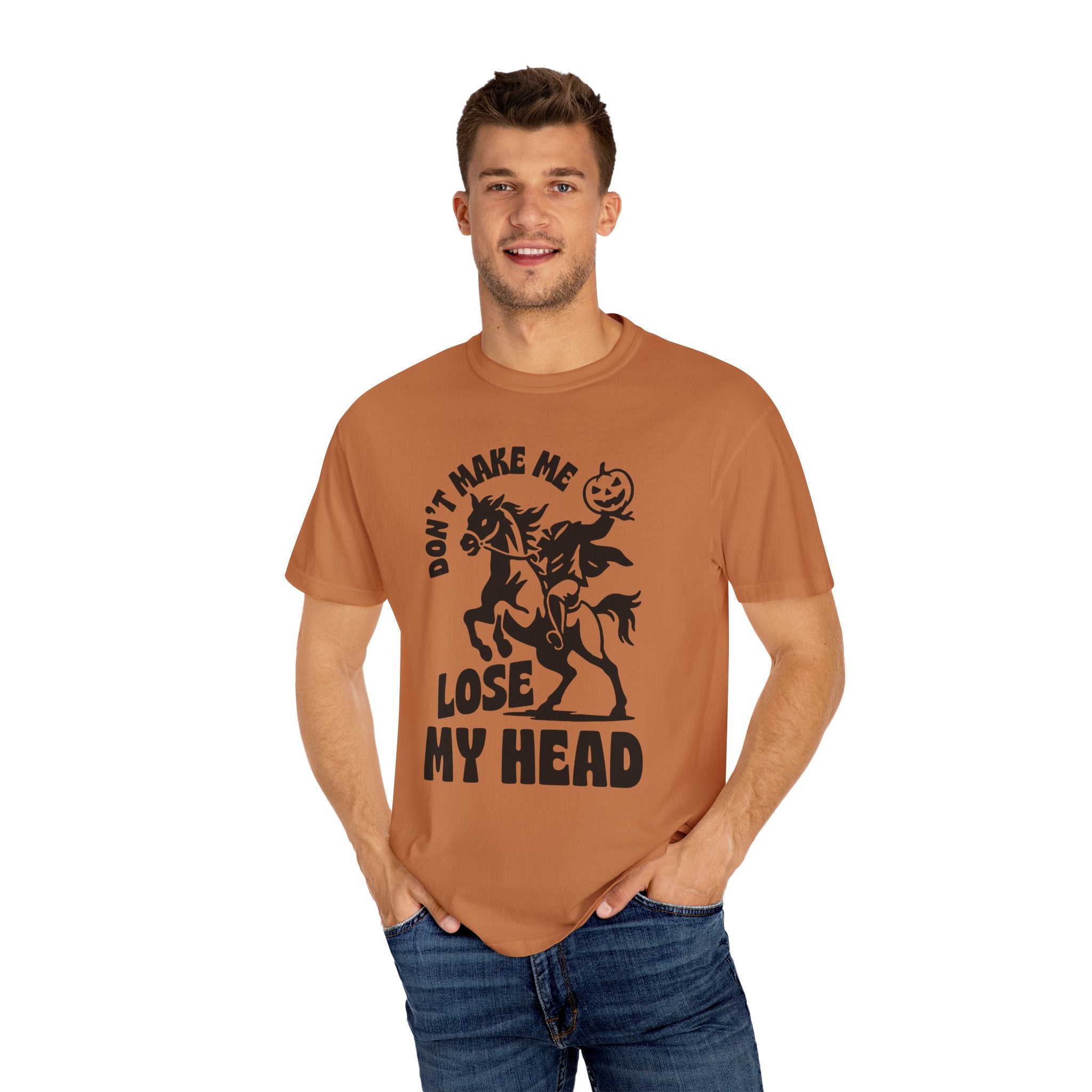 Halloween Horseman Tee, Headless Jack O Lantern T-shirt, Funny Pumpkin Shirt, Sleepy Hollow Costume Top, Don't Lose My Head Clothing, Unisex