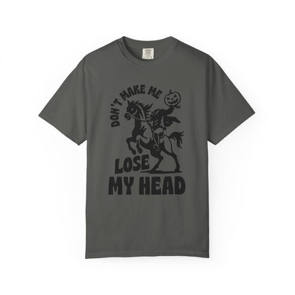 Halloween Horseman Tee, Headless Jack O Lantern T-shirt, Funny Pumpkin Shirt, Sleepy Hollow Costume Top, Don't Lose My Head Clothing, Unisex
