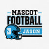 Football Team Template for Mascot, Player Name, and Number