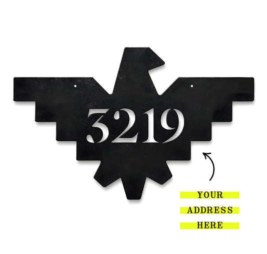 Aztec-style Eagle Customizable Adress Sign