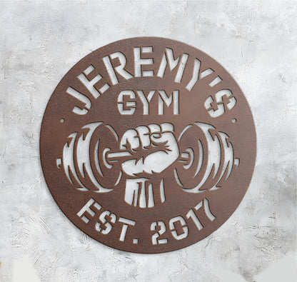 Customizable Home Gym Steel Sign