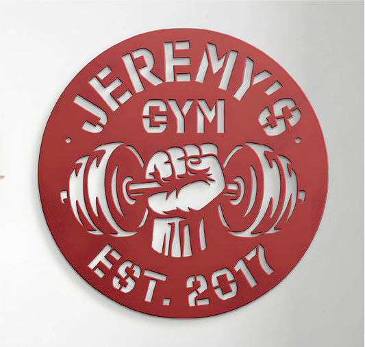 Customizable Home Gym Steel Sign
