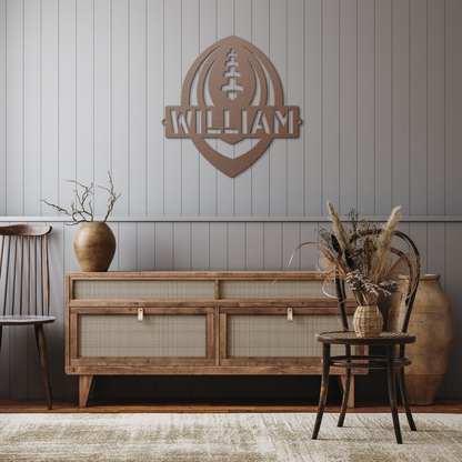 Customizable_Football_Sign_Copper_Rustic_Hallway_Mockup.png