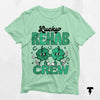 Green Lucky Rehab Crew St. Patrick's Day shirt with shamrock design, ideal for speech, occupational, and physical therapy fans.