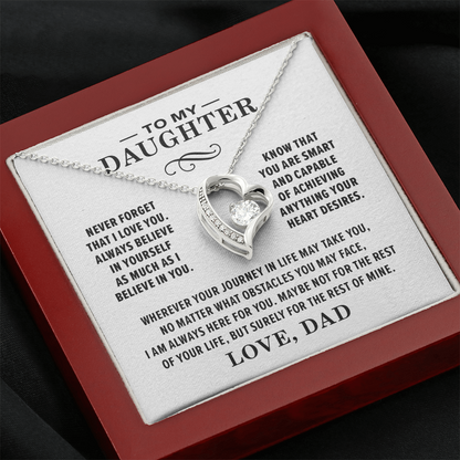 Gift For Daughter From Dad, "Believe In Yourself, Knot Necklace