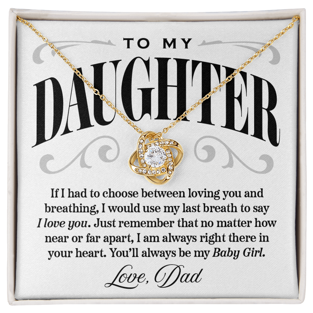 Halo Pendant Necklace, From Dad To Daughter, I Would Say I Love You