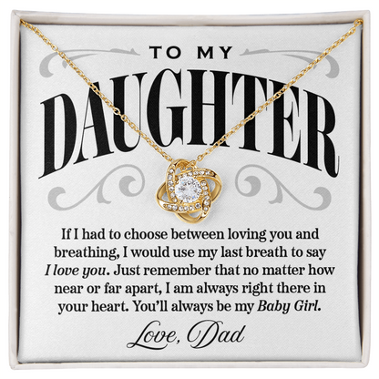 Halo Pendant Necklace, From Dad To Daughter, I Would Say I Love You