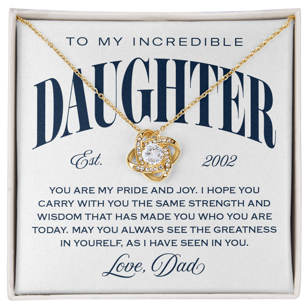 Halo Pendant Necklace, From Dad to Daughter, Greatness In Yourself