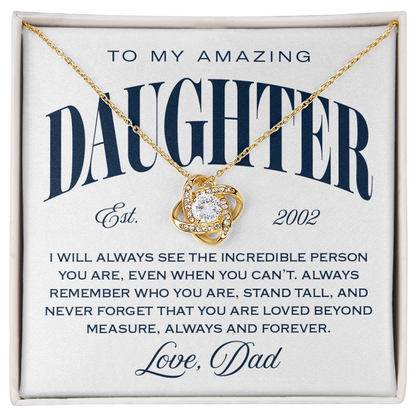 Halo Pendant Necklace, From Dad To Daughter, Loved Beyond Measure