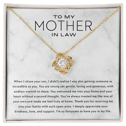 Mother In Law Gift - Love Knot Necklace