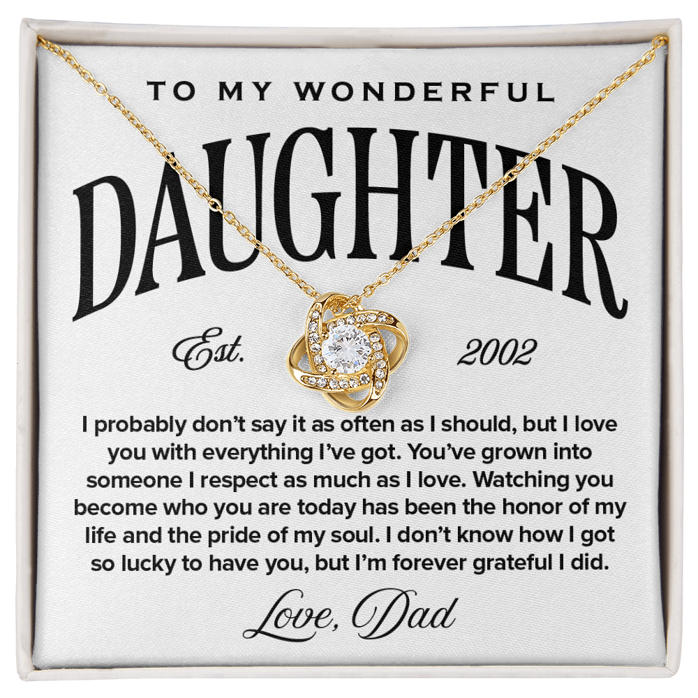 Halo Pendant Necklace, From Dad To Daughter, Honor of My Life