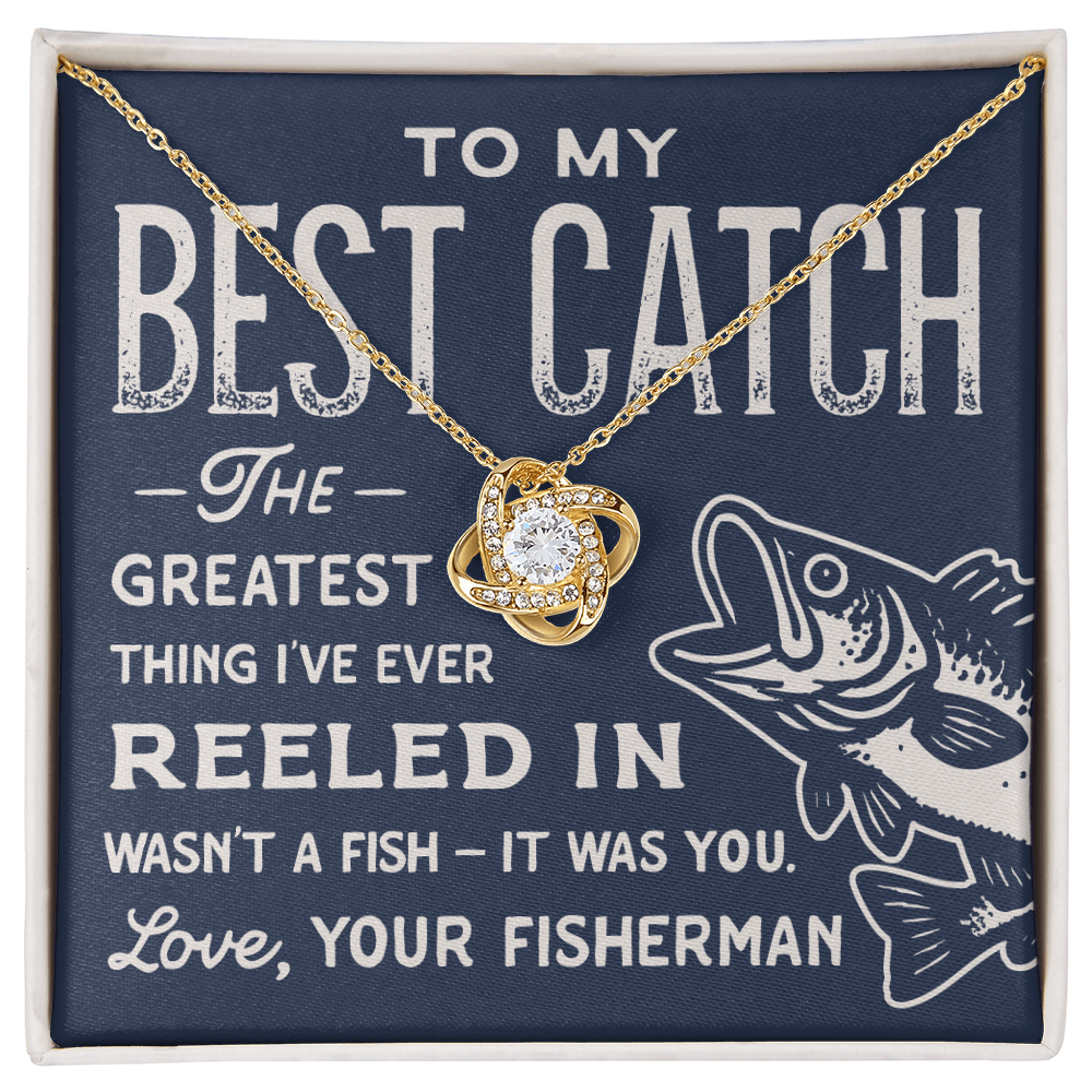 Halo Pendant Necklace With Fisherman Message