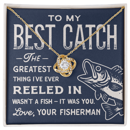 Halo Pendant Necklace With Fisherman Message