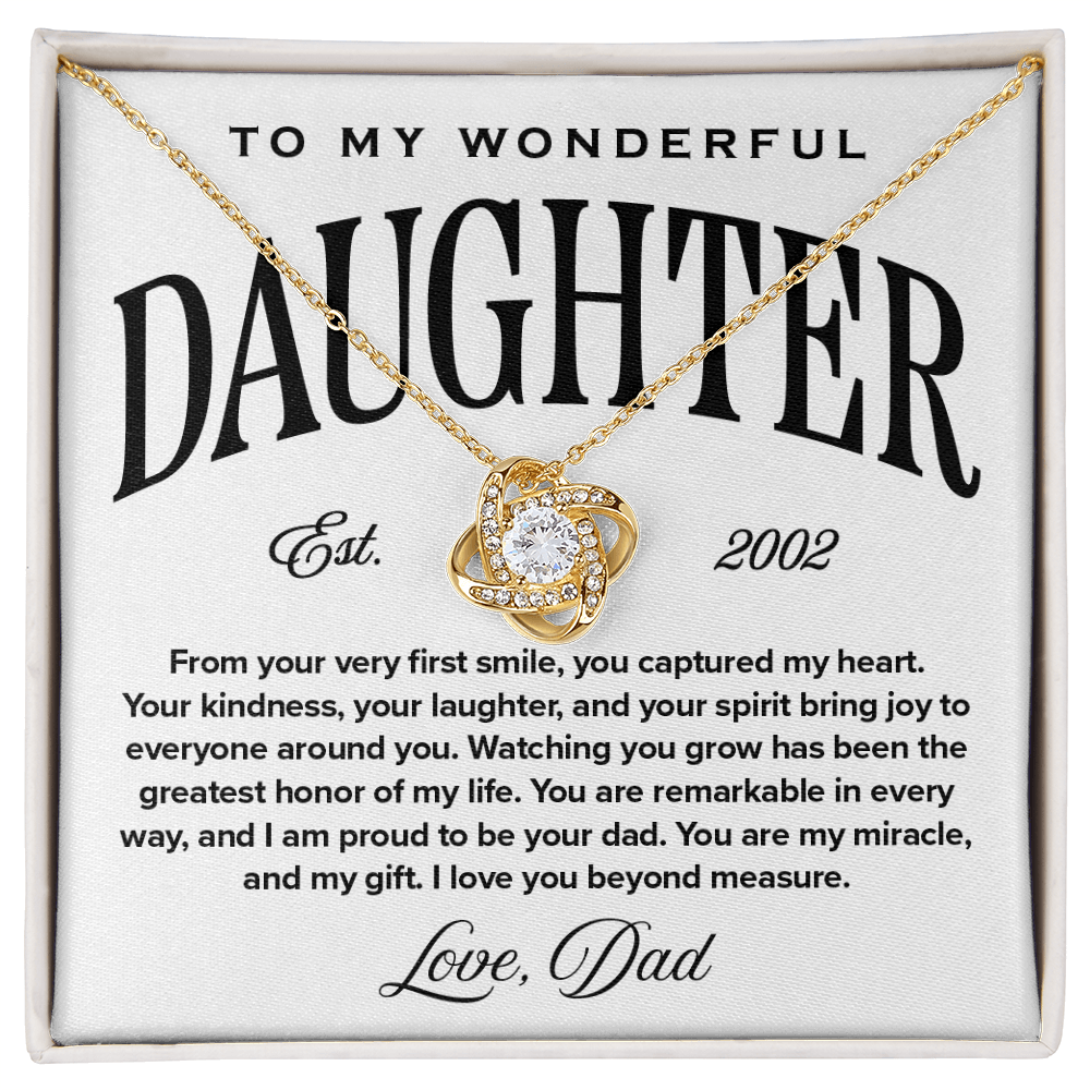 Halo Pendant Necklace, From Dad For Daughter, You Are My Miracle