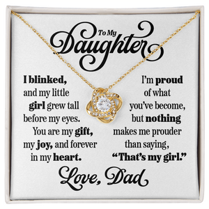 Halo Pendant Necklace for Daughter