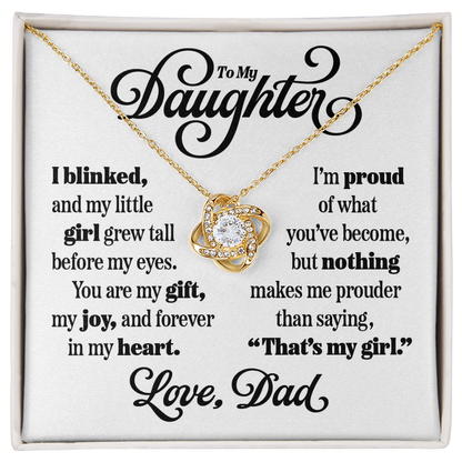 Halo Pendant Necklace for Daughter