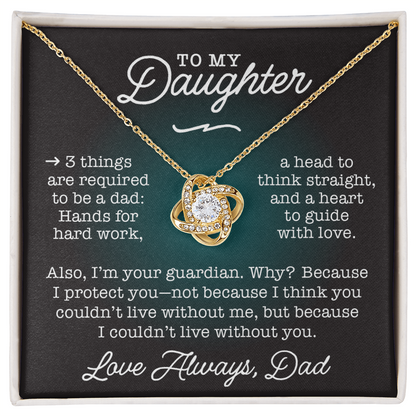 To My Daughter, Three Things