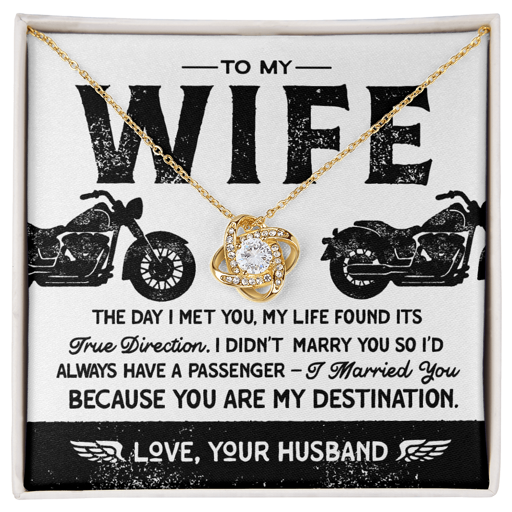 Halo Pendant Necklace for Biker Wife