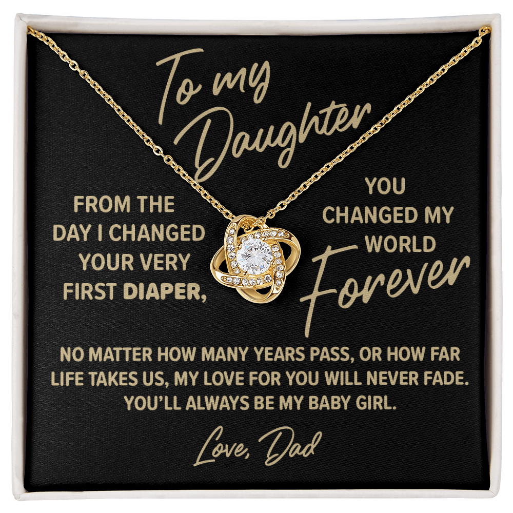 From Father To Daughter, You Changed My World Forever, Halo Pendant Necklace