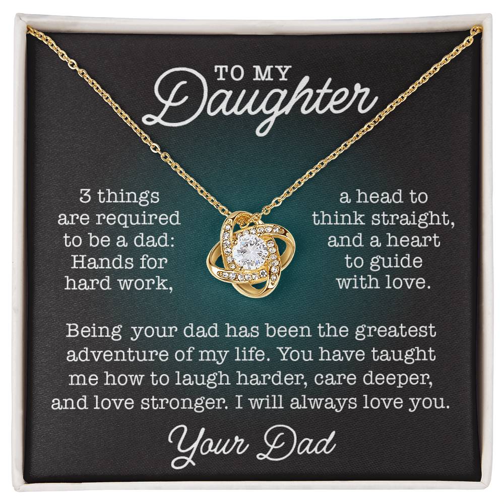 To My Daughter, Three Things.