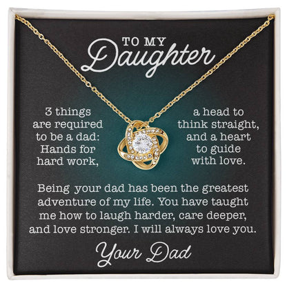 To My Daughter, Three Things.