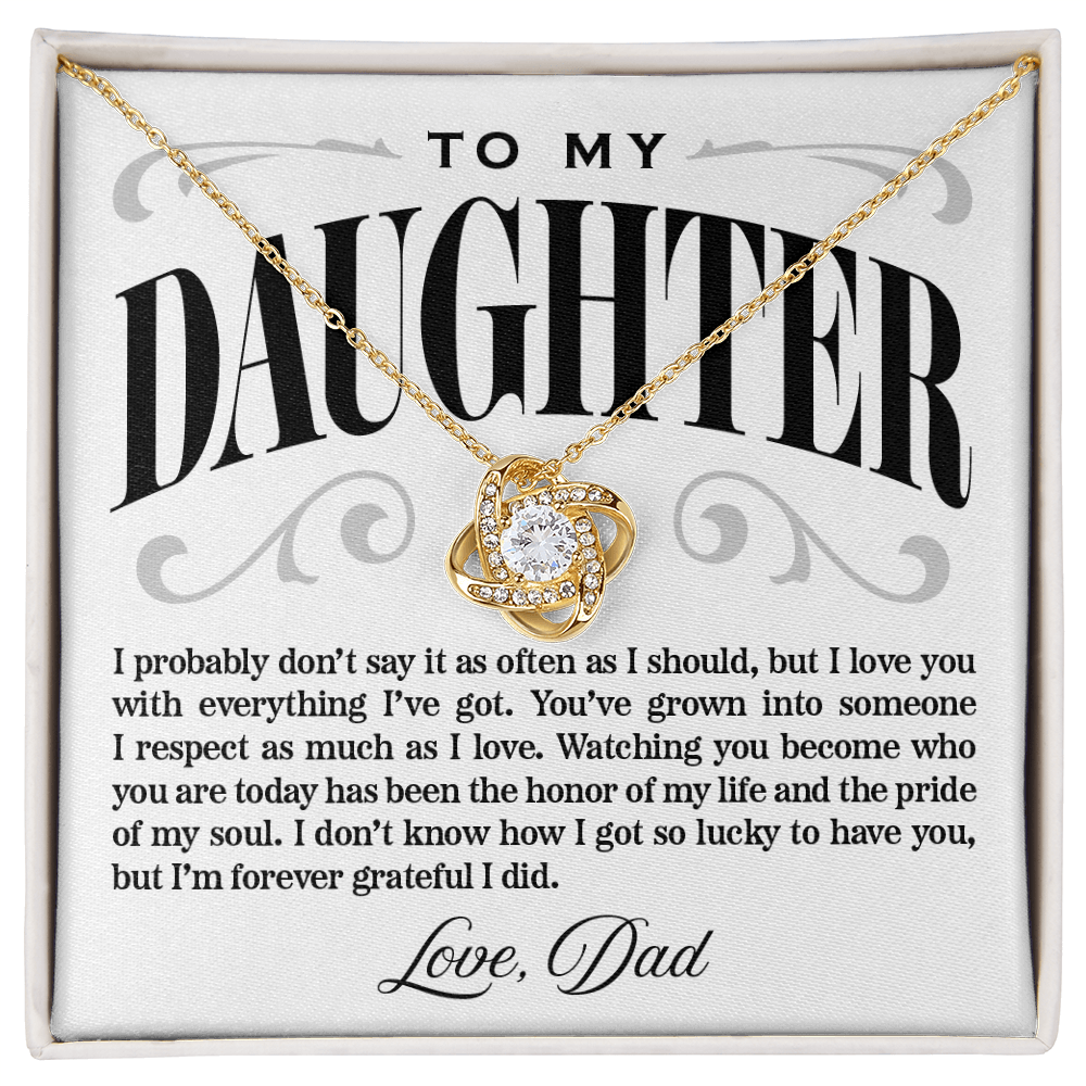 Halo Pendant Necklace, From Dad To Daughter, Honor of My Life