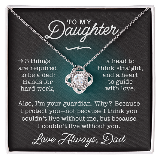 To My Daughter, Three Things