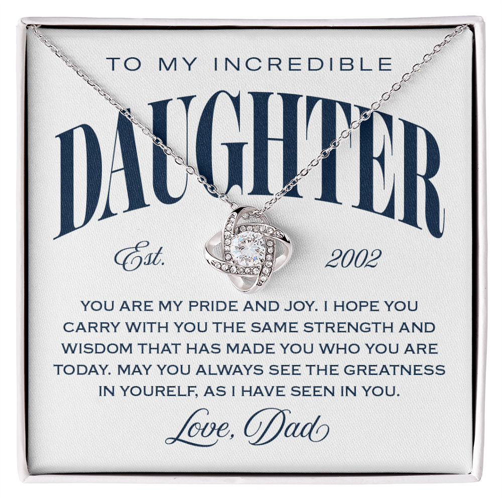 Halo Pendant Necklace, From Dad to Daughter, Greatness In Yourself