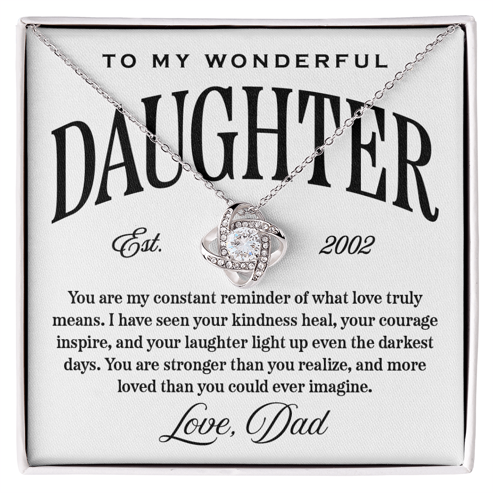 Halo Pendant Necklace, For Dad To Daughter, Kindness, Courage, and Laughter