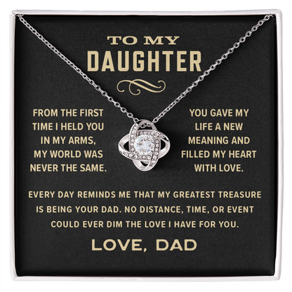 Love Knot Necklace, From Dad To Daughter, Greatest Treasure