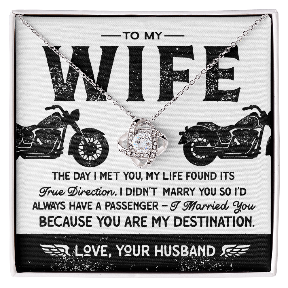 Halo Pendant Necklace for Biker Wife