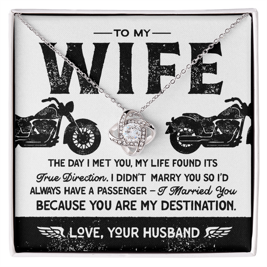 Halo Pendant Necklace for Biker Wife