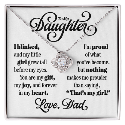 Halo Pendant Necklace for Daughter