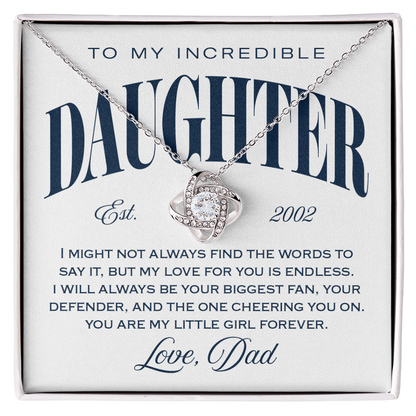 Halo Pendant, From Dad To Daughter, Little Girl Forever