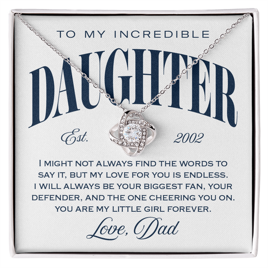 Halo Pendant, From Dad To Daughter, Little Girl Forever