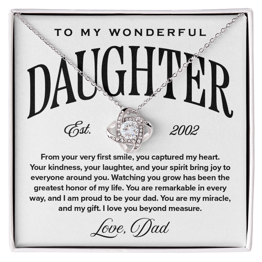 Halo Pendant Necklace, From Dad For Daughter, You Are My Miracle