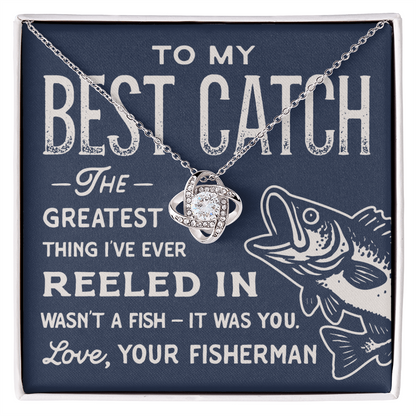 Halo Pendant Necklace With Fisherman Message