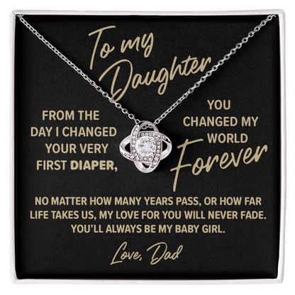 From Father To Daughter, You Changed My World Forever, Halo Pendant Necklace