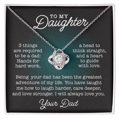 To My Daughter, Three Things.