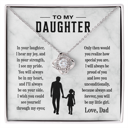 To My Daughter, Always In My Heart, Pendant Necklace