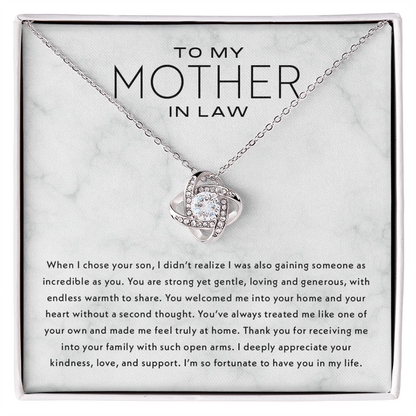 Mother In Law Gift - Love Knot Necklace