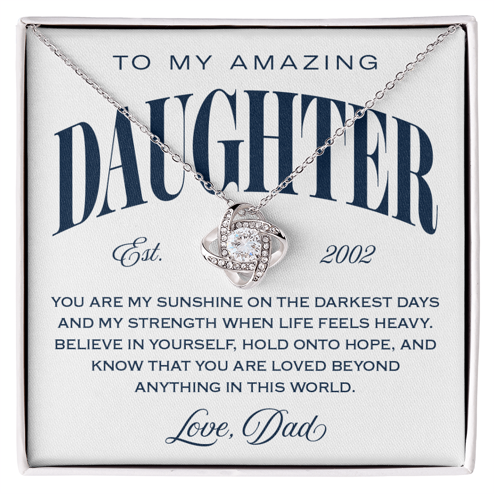 Halo Pendant Necklace, From Dad To Daughter, You Are My Sunshine