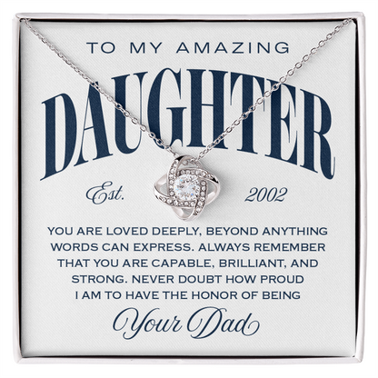 Halo Pendant Necklace, From Dad To Daughter, The Honor of Being Your Dad