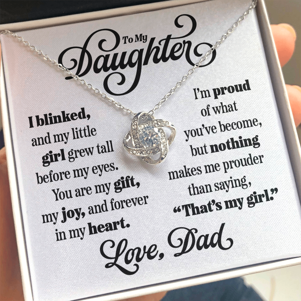 Halo Pendant Necklace for Daughter